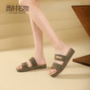 西村名物2024夏季新品透气休闲魔术贴凉拖女外穿时尚柔软真皮纯色X24BJ20101 商品缩略图2