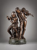 【已售】独角鹿西洋古董19世纪晚期法国雕塑家Adrien Étienne Gaudez设计出品「乐童」主题大理石底座双人青铜雕 商品缩略图0