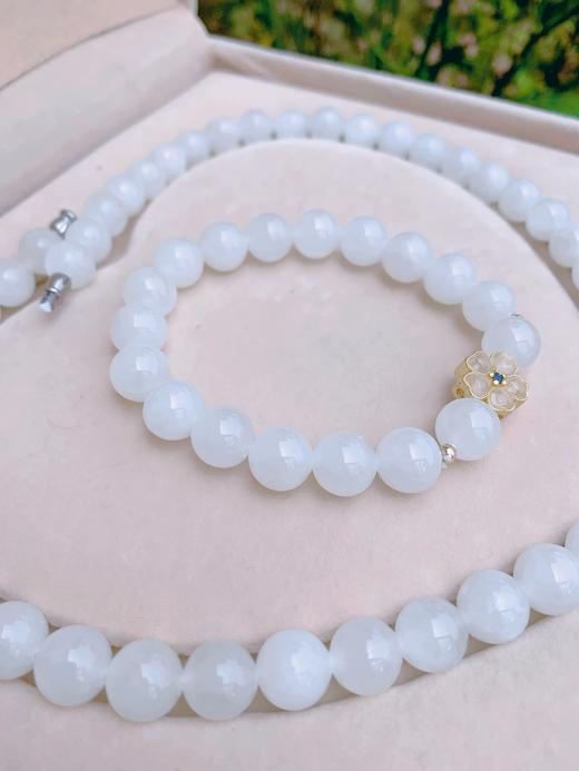  和田玉圆珠项链 手串套装 经典大气 10mm左右 附证书 商品图1