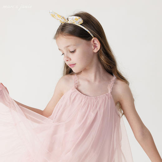 【马克珍妮 芦芙】女童梦幻花边网纱连衣裙吊带裙夏装新款240562 商品图4