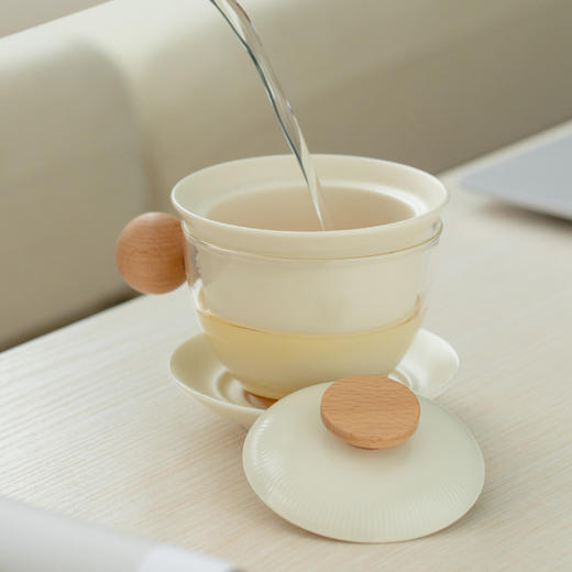 【为思礼】沐月茶咖杯  办公室用高颜值茶水分离陶瓷杯 莫兰迪色系烟花茶咖杯 商品图5