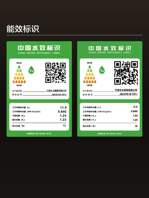 方太VF1.i嵌入式洗碗机白15套大容量 高能气泡洗 洗消烘除存一体 清洁指数1.23 4+2洗涤程序 官方正品 商品图3