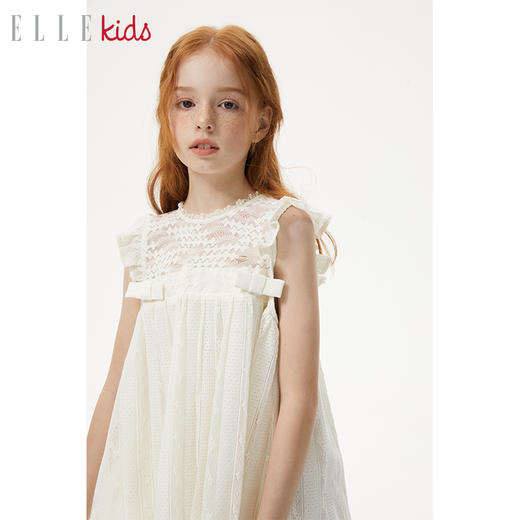 ELLEkids童装 宫廷风复古重工蕾丝公主连衣裙 商品图3