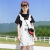 女童新款背带裤夏装套装中大童短袖背带裤2024新款时髦童装两件套 商品缩略图3