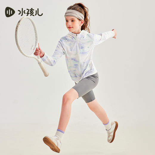 水孩儿童装夏季新款儿童防晒凉感皮肤衣男童时尚拼色外套女童户外运动上衣 商品图3
