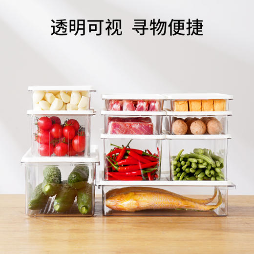 FaSoLa冰箱分装收纳盒透明密封盒冰柜整理神器食品冷冻专用保鲜盒 商品图3