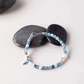 ELOANE GALLERY 落岸原创混彩蓝半宝石天然珍珠手链高级感小众设计丨【本商品不支持使用优惠券】