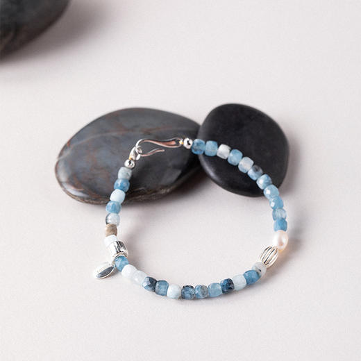 ELOANE GALLERY 落岸原创混彩蓝半宝石天然珍珠手链高级感小众设计丨【本商品不支持使用优惠券】 商品图0