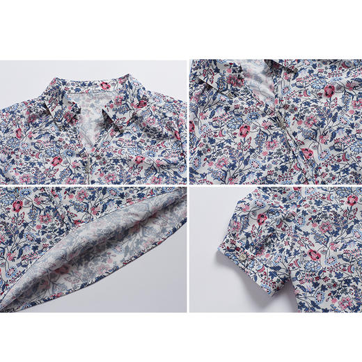 EIIR司歌翻领衬衫短袖印花宽松休闲ET891255Y 商品图1