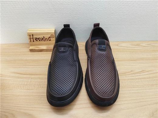 豪行夏季新款12242737牛皮打孔商务休闲男凉鞋 商品图1