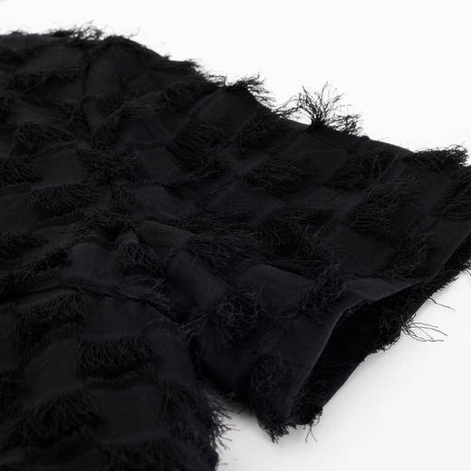 PF858斯尔丽2024新款改良版领口流苏旗袍特殊剪花工艺时尚减龄连衣裙 商品图5