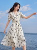 【专属特价】熙世界法式气质连衣裙2025夏季新款温柔风水墨印花碎花雪纺裙子 商品缩略图2