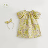 【马克珍妮 法式】女童花苞袖纯棉印花连衣裙儿童裙子夏装240926 商品缩略图2