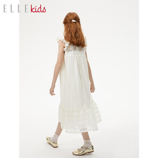 ELLEkids童装 宫廷风复古重工蕾丝公主连衣裙 商品图2