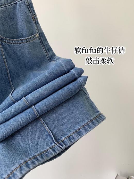 【YW】无忧购薄款高腰直筒显瘦宽松垂坠冰爽天丝牛仔裤（截单后7天发货)25年清仓捡漏 商品图8