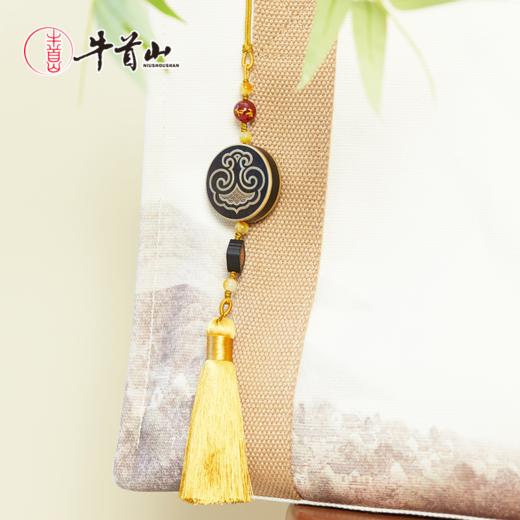 牛首山文创吉祥如意挂件吊坠檀木车载平安高级摆件后视镜装饰品 商品图0