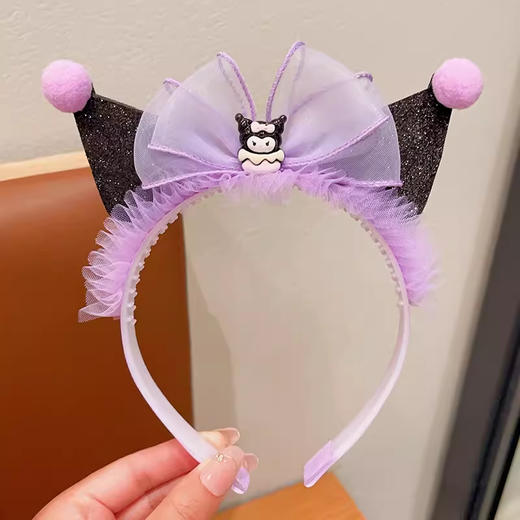 库洛米儿童发箍2024年新款女童卡通纱纱发卡小女孩不勒头头箍发饰 商品图9