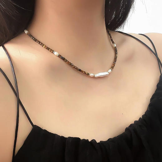 ELOANE GALLERY 落岸彩色半宝石天然珍珠项链锁骨链原创设计丨【本商品不支持使用优惠券】 商品图7