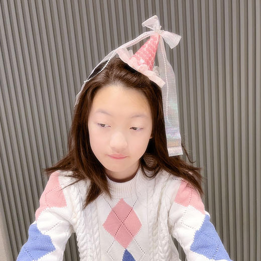 【限时特价！好用不伤发】可爱儿童亮片头纱生日帽发箍甜美皇冠蝴蝶结发夹跨境公主宝宝发饰 商品图2