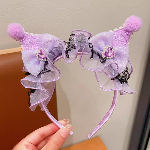 库洛米儿童发箍2024年新款女童卡通纱纱发卡小女孩不勒头头箍发饰 商品图7