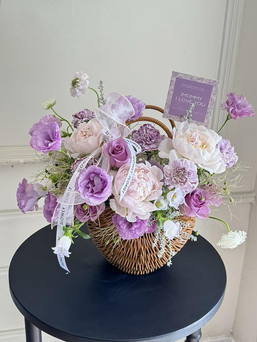 梦幻紫芍药花篮 商品图2