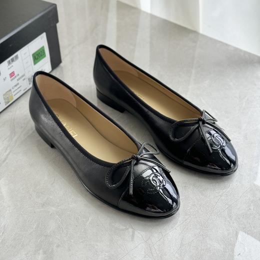 小香风芭蕾舞鞋女浅口百搭拼色蝴蝶结平底单鞋2022新款瓢鞋 商品图10