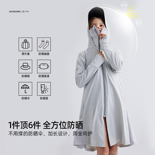 【冰皮凉感原纱防晒】儿童长款冰皮防晒服 PXW2411 商品图2