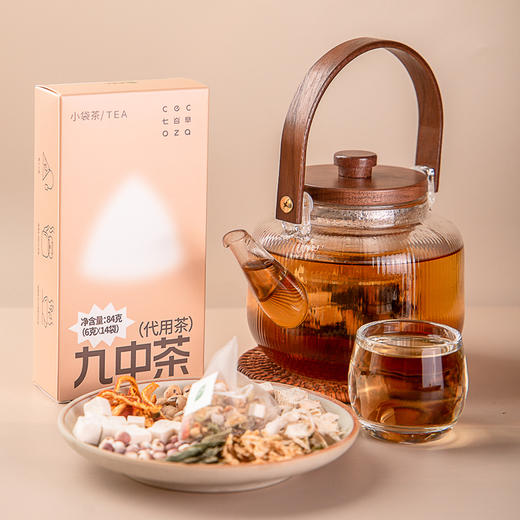 九中茶 | 疏中焦清透口感配比代用三角茶包十四包袋泡白扁豆葛根橘皮茯苓芡实荷叶薏苡仁白扁豆花佛手回甘茶汤七谷早cecoza 商品图1