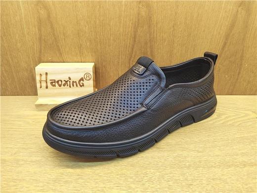 豪行夏季新款12242737牛皮打孔商务休闲男凉鞋 商品图0