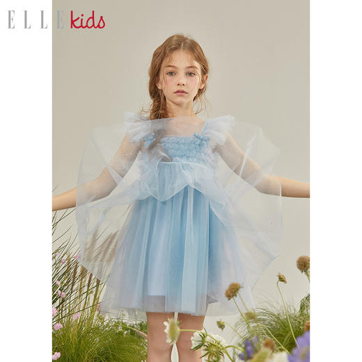 ELLEkids童装 重工亮片蝴蝶结吊带连衣裙 商品图3