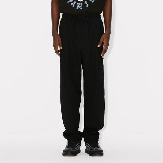 KENZO 高田贤三 男士徽标贴花棉质工装休闲运动裤 黑色 FE55 PA501 9GN 99 商品图1