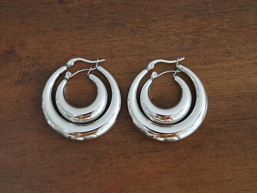 肯豆同款ins风防汗百搭耳圈金银两色 商品图4