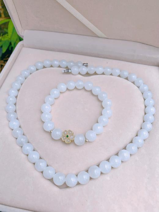  和田玉圆珠项链 手串套装 经典大气 10mm左右 附证书 商品图2