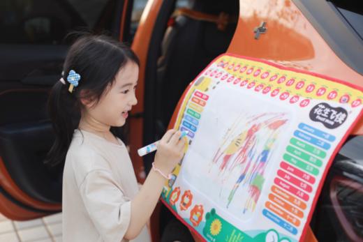 ✌️能挂在车上遮阳的水画布 装清水就能画，不用颜料不脏手，💗干了可反复使用 数字、月份、星期、时间、天气、季节、气候 商品图1