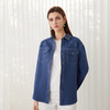 【牛仔蓝衬衫外套】24年春夏新品女士100%聚酯纤维时尚牛仔衬衫外套 商品缩略图2