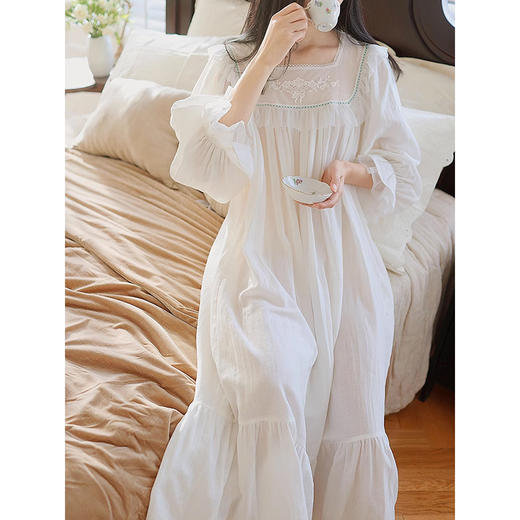 裁缝学苑AQ282法式蕾丝公主风长款睡裙纸样女装长袖睡衣家居服样板 商品图5