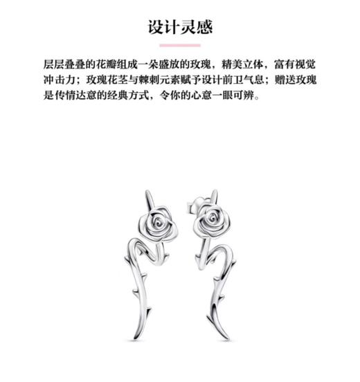 百货世界-潘多拉荆棘玫瑰耳钉 商品图0