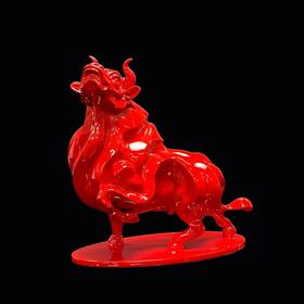 李铭《牛势-红》