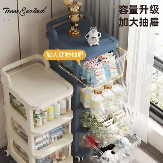 【春节1.20-2.8停发】Trees&wind奶油可移动置物侧边柜 商品图7