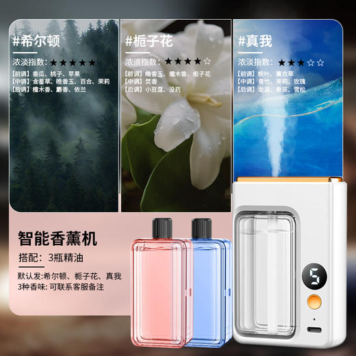 【智能香薰机，贵族新香~】香薰机自动喷香 家用室内持久 卧室香氛喷雾 空气清新剂 厕所除臭神器-QQ 商品图11