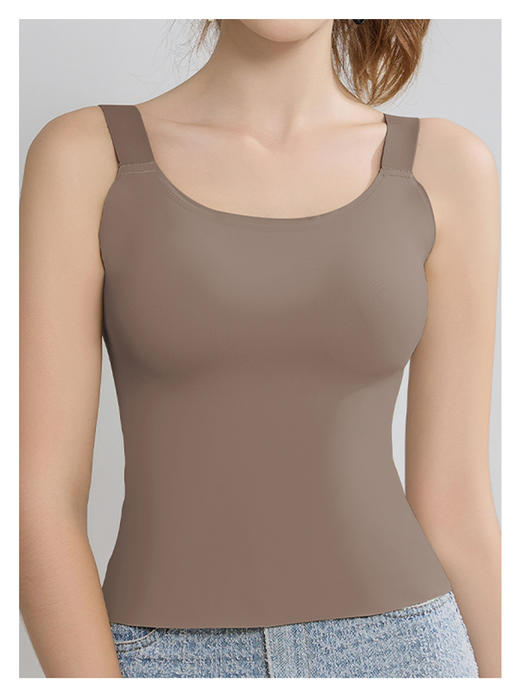 极造家 | 二合一光面无痕美背吊带背心 商品图2