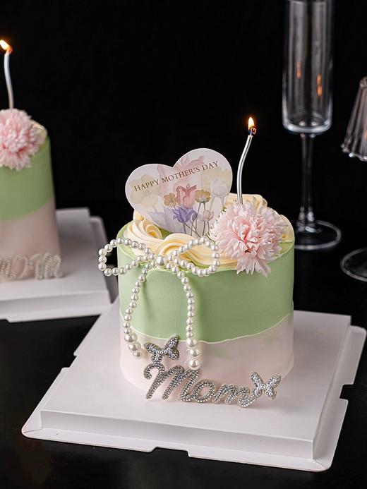 母亲节主题G款-康乃馨鲜花小清新蛋糕 商品图0