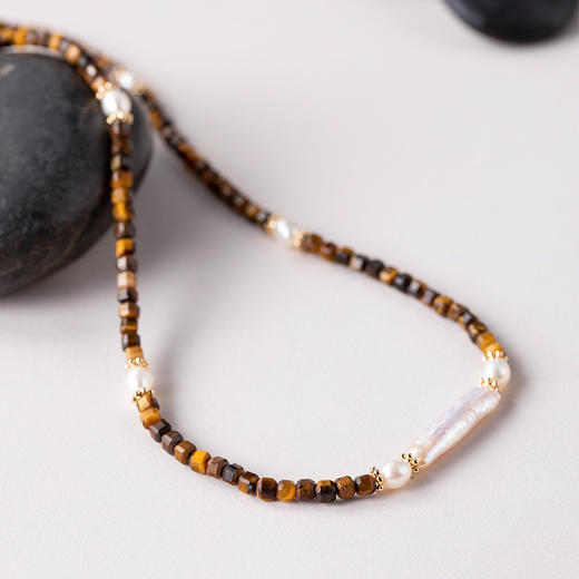 ELOANE GALLERY 落岸彩色半宝石天然珍珠项链锁骨链原创设计丨【本商品不支持使用优惠券】 商品图4