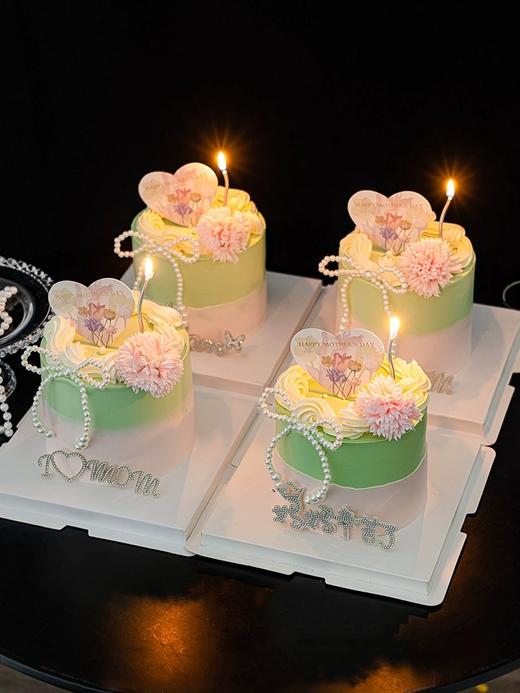 母亲节主题G款-康乃馨鲜花小清新蛋糕 商品图1