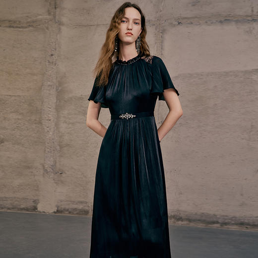 EITIE爱特爱夏季新款洋气气质高腰显瘦礼服连衣裙7477102 商品图4