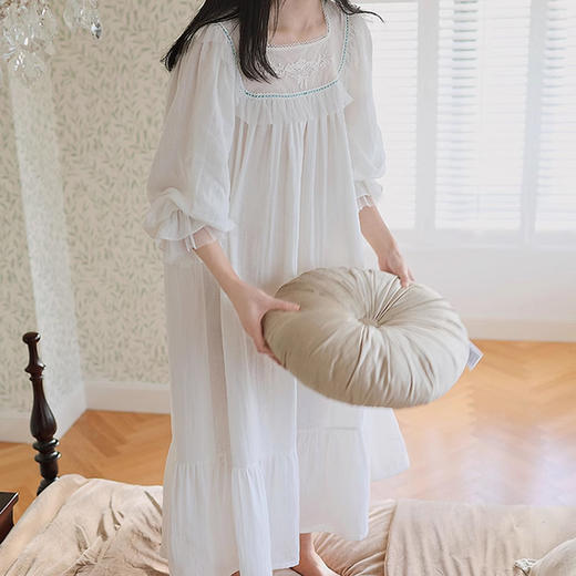 裁缝学苑AQ282法式蕾丝公主风长款睡裙纸样女装长袖睡衣家居服样板 商品图1
