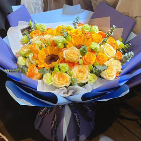 【辉煌】香槟色系超大海派大气花束