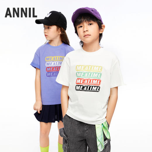 男女童记忆棉短袖T恤新款安奈儿童装EM421110 商品图1
