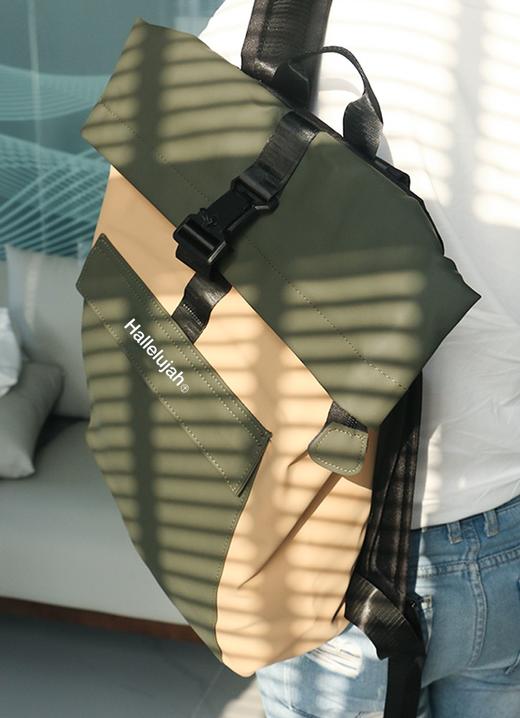 哈利防水复合皮革百搭双肩包大容量运动包电脑包 商品图7