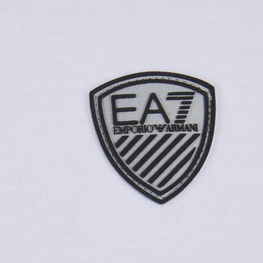 EMPORIO ARMANI EA7 阿玛尼 男士 EA7 徽标贴花短袖 Polo衫 白色 8NPF13 PJRGZ 1100 商品图2